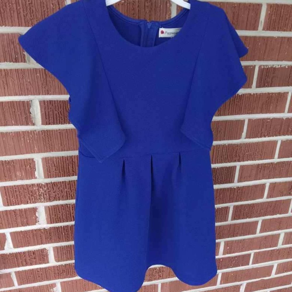 Poppies & Roses blue dress girl size 7